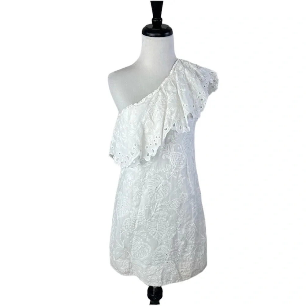 FARM Rio White One-Shoulder Mini Dress - Picture 3 of 10